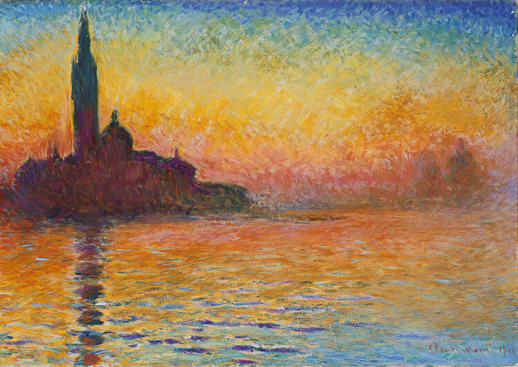 San Giorgio Maggiore at Dusk, Claude Monet Poster, Plakat, 40 × 30 cm