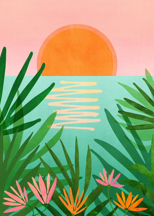 Leinwand Poster, Bilder Tropical View, Kristian Gallagher, 65 × 90 cm