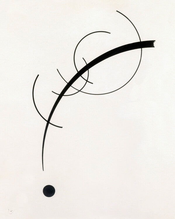Leinwand Poster, Bilder Free Curve to the Point: Accompanying Sound of Geometric Curves (1925), Wassily Kandinsky, 65 × 80 cm