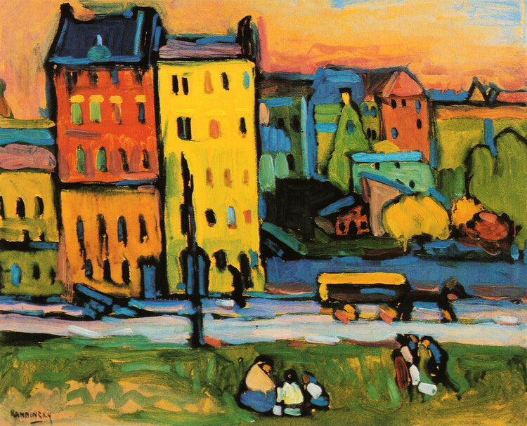 Houses in Munich (1908), Wassily Kandinsky Poster, Plakat, 40 × 30 cm