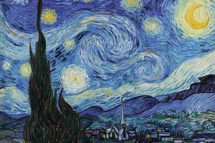 Vincent van Gogh - Starry Night Poster, Plakat, 120 × 80 cm