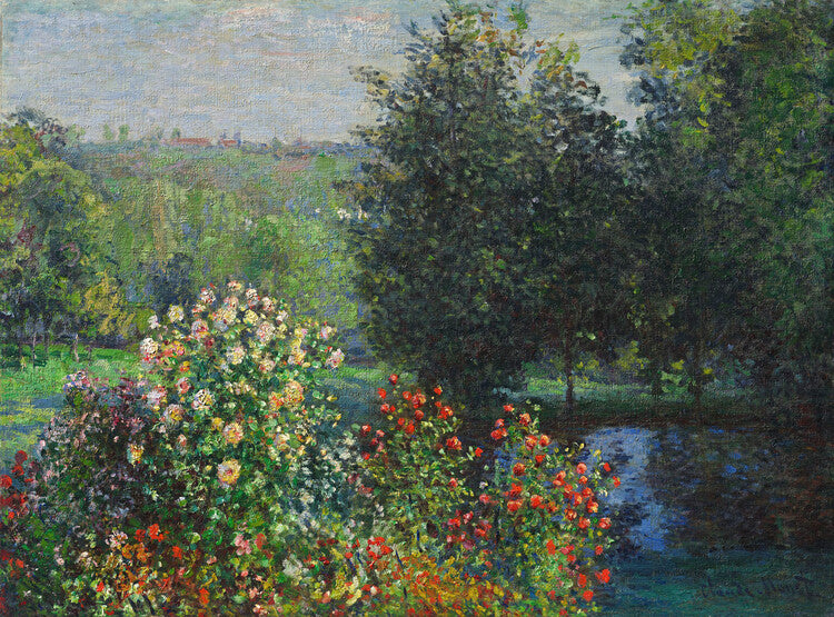 The Rose Bushes in the Garden at Montgeron (1876), Claude Monet Poster, Plakat, 40 × 30 cm