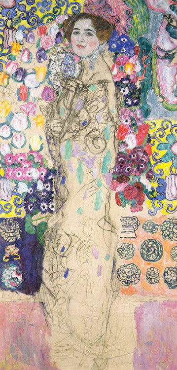 Portrait of Ria Munk III, unfinished (1917–18), Gustav Klimt Poster, Plakat, 20 × 40 cm