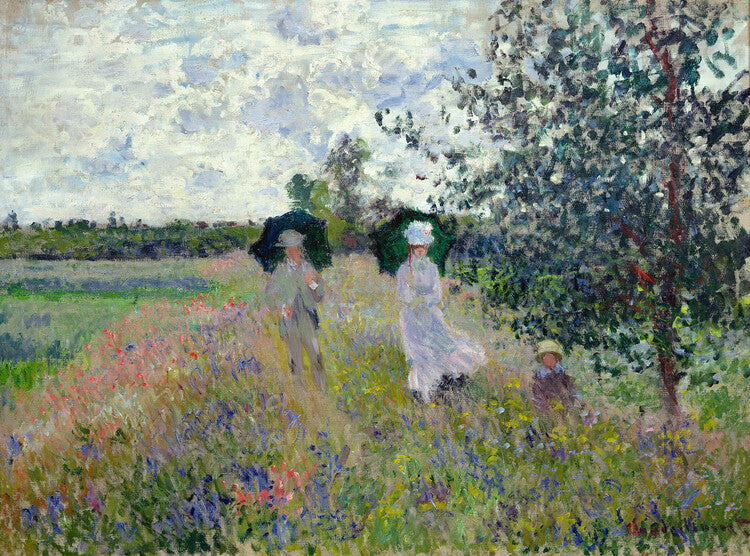Promenade near Argenteuil (1873), Claude Monet Poster, Plakat, 40 × 30 cm