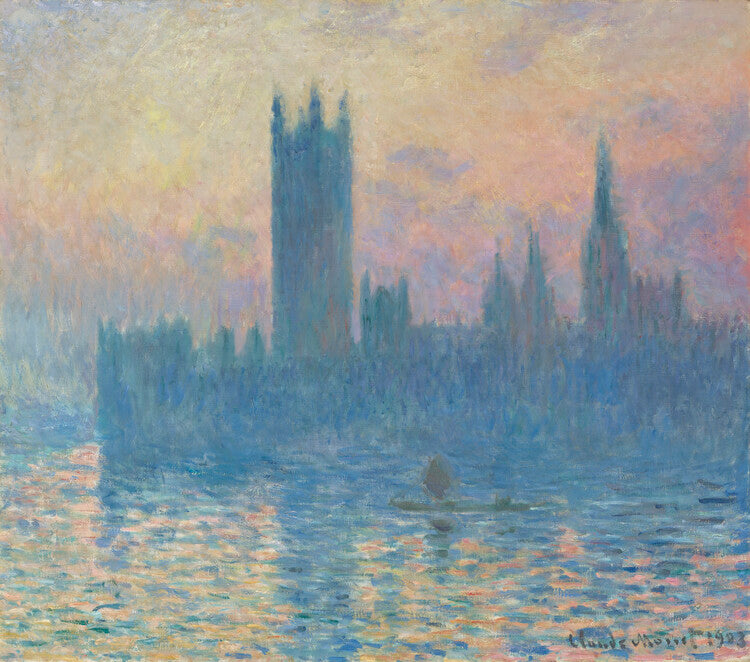 The Houses of Parliament / Sunset (1903), Claude Monet Poster, Plakat, 40 × 35.3 cm