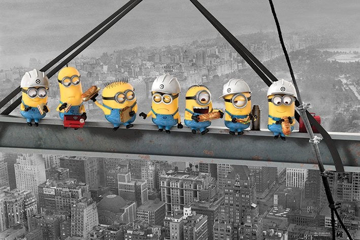 Despicable Me (Ich-Einfach unverbesserlich) - Minions Lunch on a Skyscraper Poster, Plakat, 91.5 × 61 cm