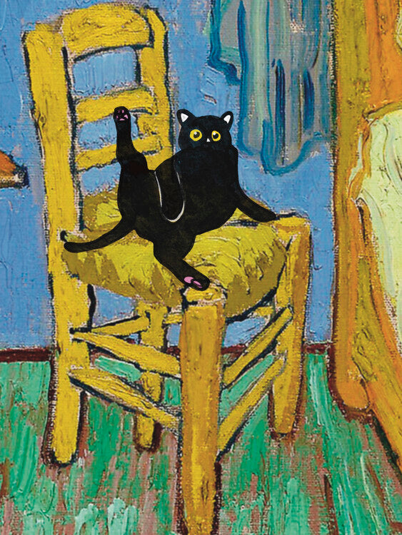 Leinwand Poster, Bilder Cat On A Chair, 60 × 80 cm