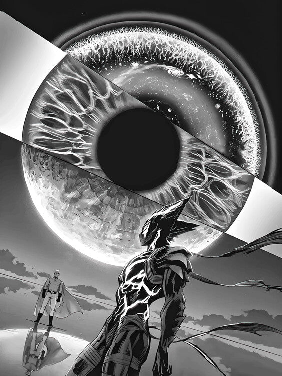 Leinwand Poster, Bilder One Punch Man : Saitama vs Garou, 60 × 80 cm