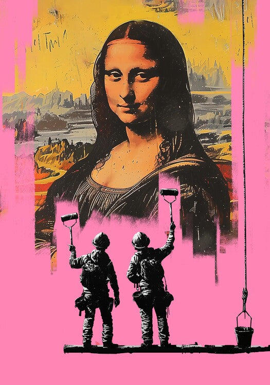 Leinwand Poster, Bilder Mona in Pink, 70 × 100 cm
