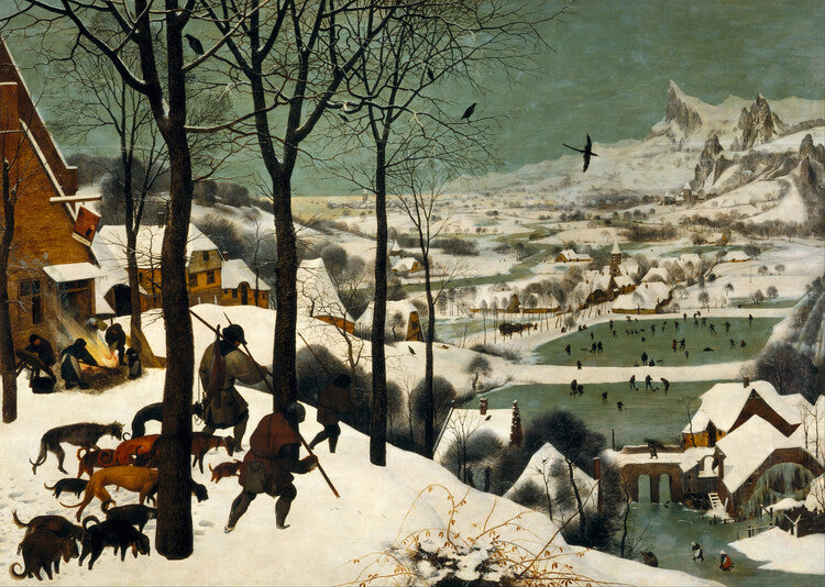 Hunters in the Snow (Winter), 1565, Pieter the Elder Bruegel Poster, Plakat, 40 × 30 cm
