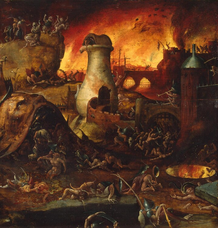 Hell, Hieronymus Bosch Poster, Plakat, 40 × 40 cm