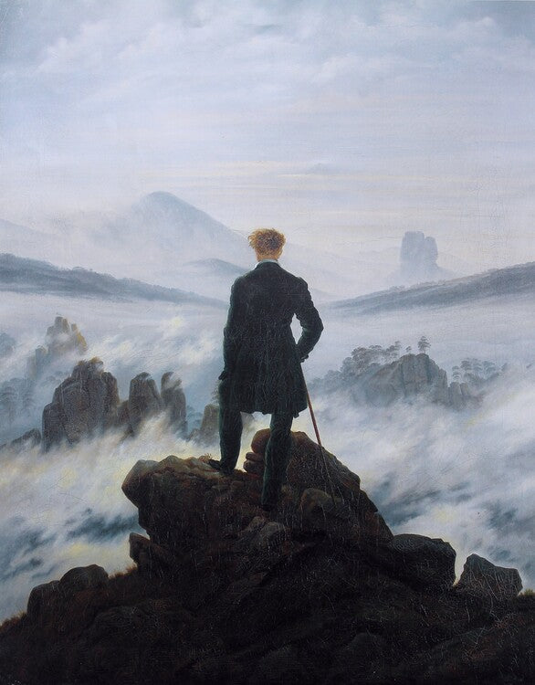 Wanderer über dem Meeresnebel, Caspar David Friedrich Poster, Plakat, 30 × 40 cm