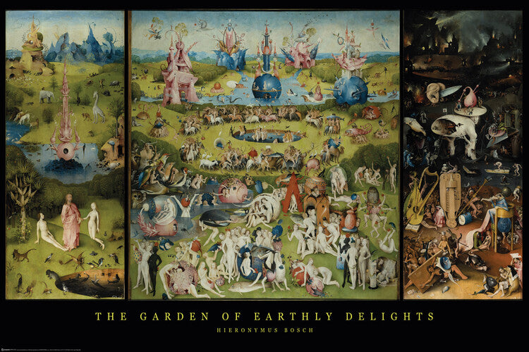 Der Garten der Lüste, Hieronymus Bosch Poster, Plakat, 91.5 × 61 cm