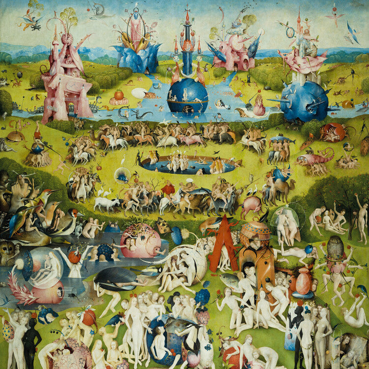 Der Garten der Lüste, Hieronymus Bosch Poster, Plakat, 40 × 40 cm
