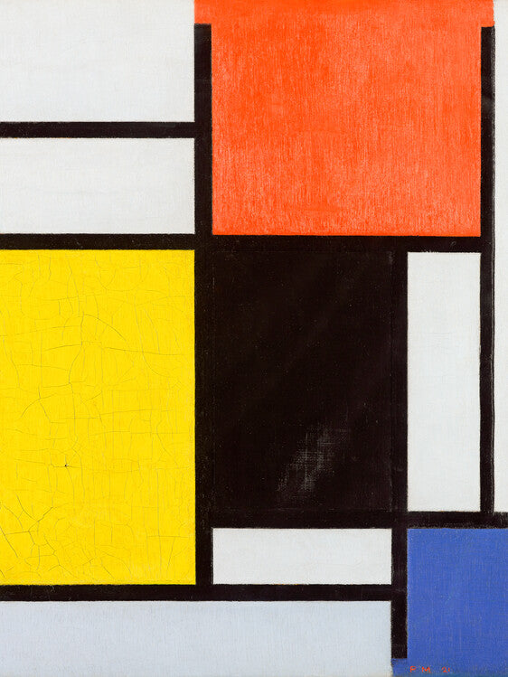 Composition with red, Piet Mondrian Poster, Plakat, 30 × 40 cm