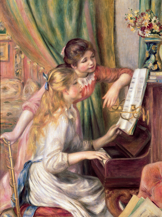 Young Girls at the Piano (1892), Pierre Auguste Renoir Poster, Plakat, 30 × 40 cm
