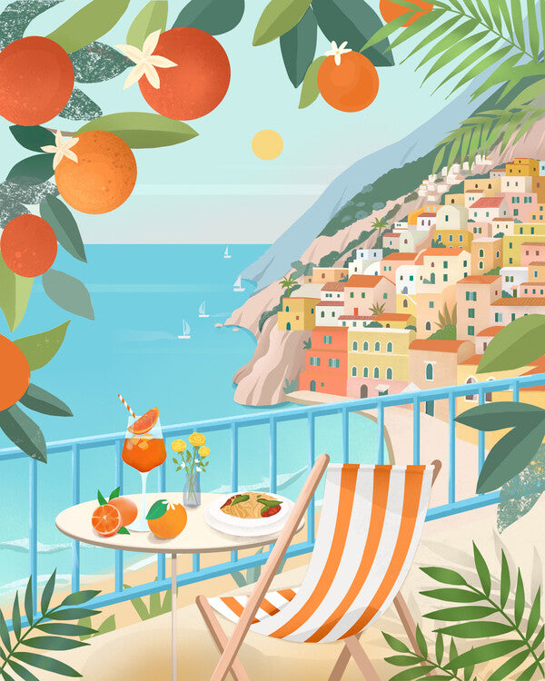 Leinwand Poster, Bilder Summer in Italy, 70 × 90 cm