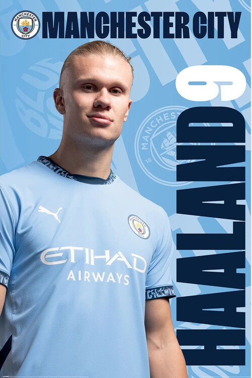 Manchaster City - Haaland Poster, Plakat, 61 × 91.5 cm