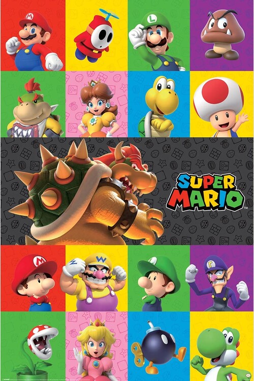 Super Mario - Characters Poster, Plakat, 61 × 91.5 cm