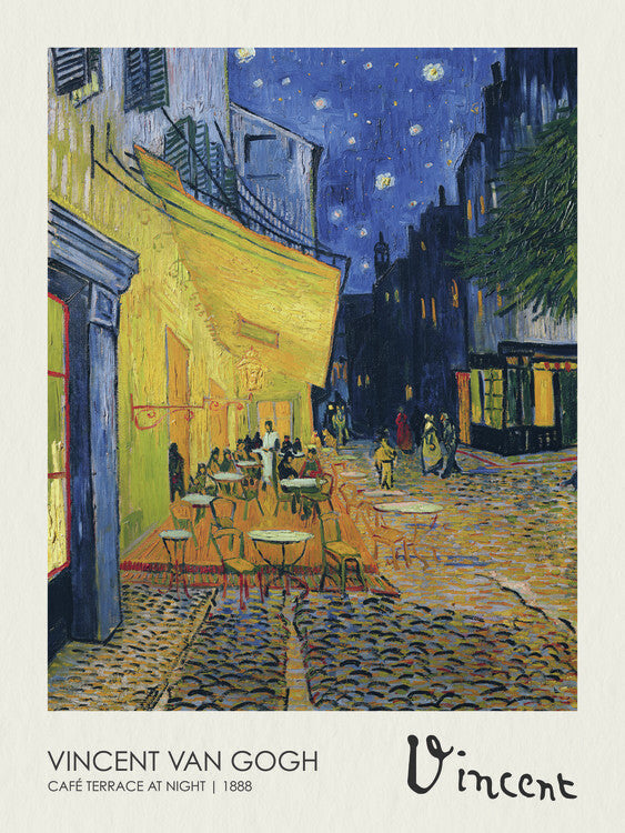 Caféterrasse am Abend, Vincent van Gogh Poster, Plakat, 30 × 40 cm