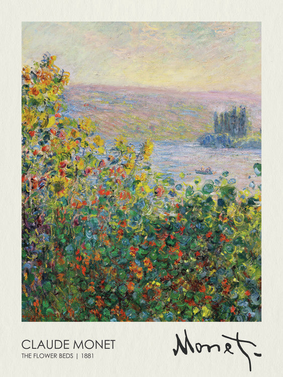 The Flower Beds (1881), Vincent van Gogh Poster, Plakat, 30 × 40 cm