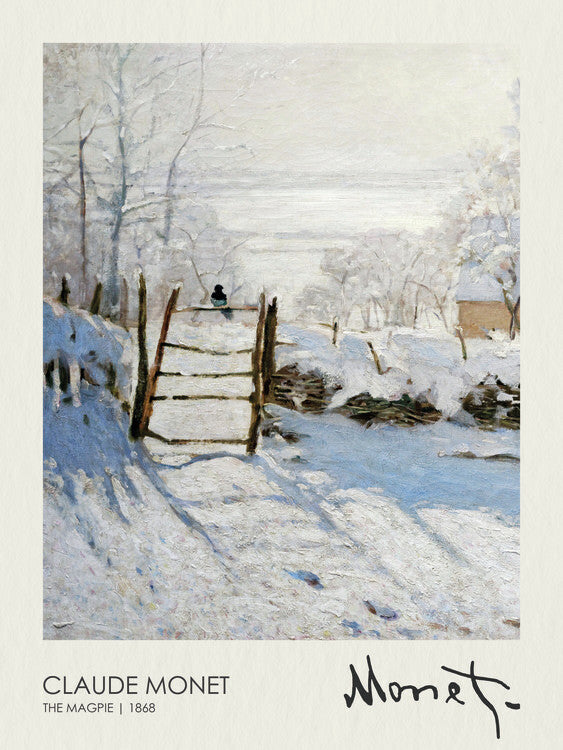 The Magpie (1868), Claude Monet Poster, Plakat, 30 × 40 cm