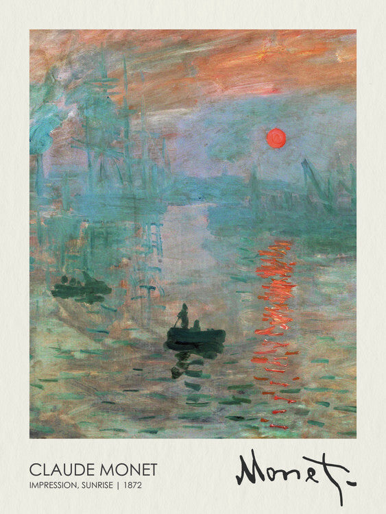 Impression, Sunrise (1872), Claude Monet Poster, Plakat, 30 × 40 cm