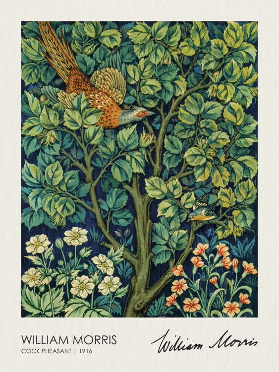 The Pheasant (1916), William Morris Poster, Plakat, 30 × 40 cm