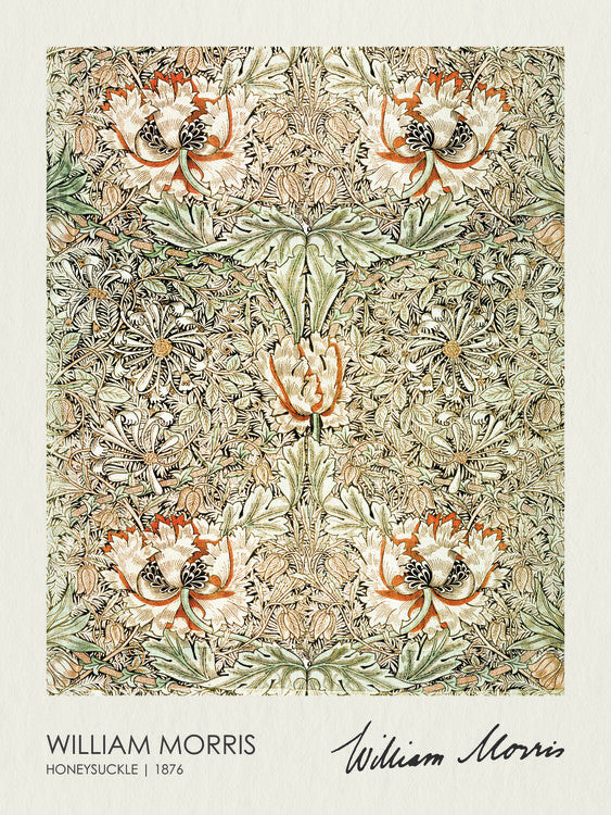 Honeysuckle (1876), William Morris Poster, Plakat, 30 × 40 cm