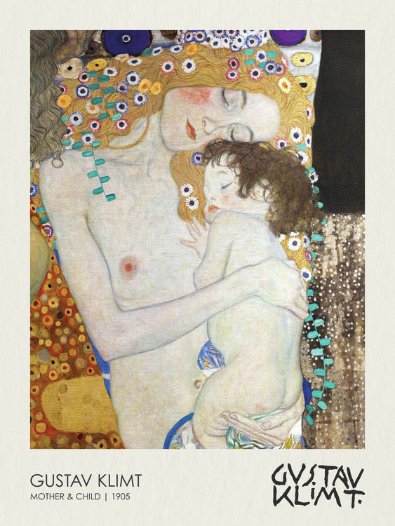 Mother and Child (1905), Gustav Klimt Poster, Plakat, 30 × 40 cm