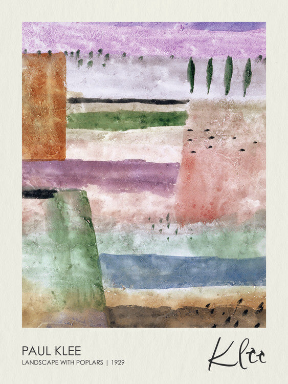 Landscape with Poplars (1929), Paul Klee Poster, Plakat, 30 × 40 cm