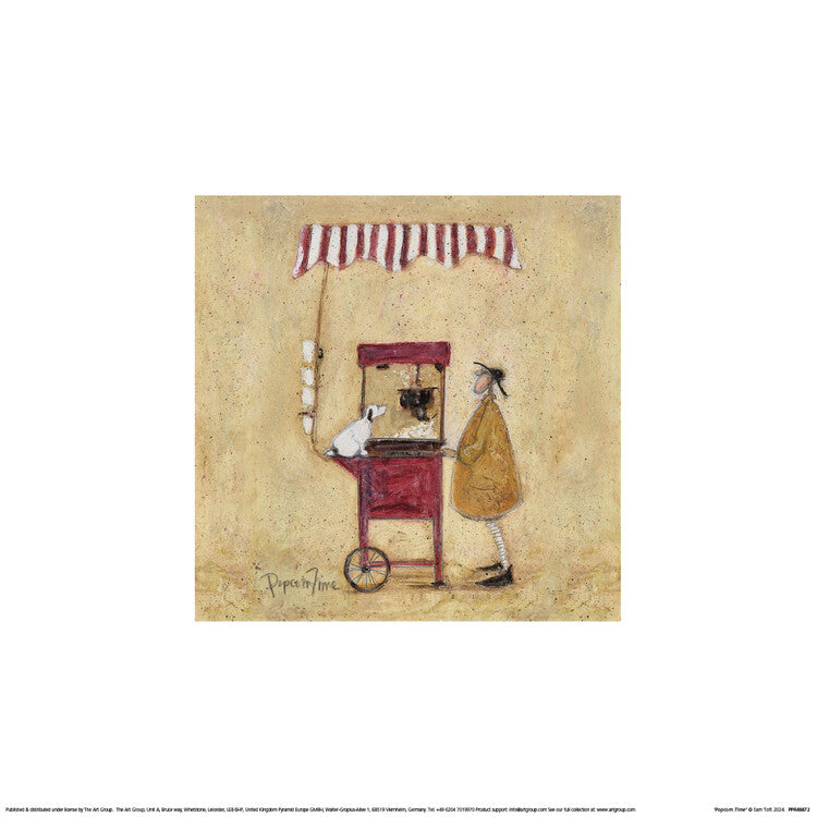 Kunstdruck Sam Toft - Popcorn Time, 30 × 30 cm