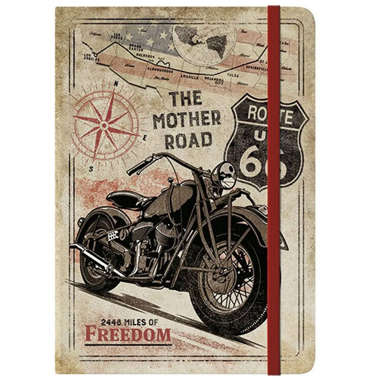 Notizbuch Route 66 - Bike Map, A5
