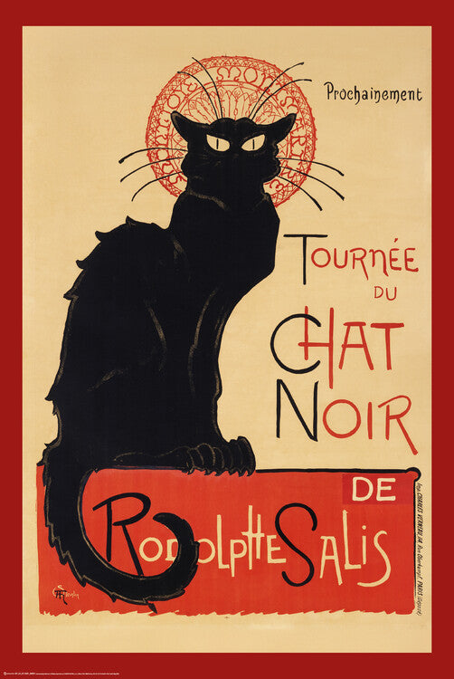 Der Schwarze Katze, Théophile Steinlen Poster, Plakat, 61 × 91.5 cm