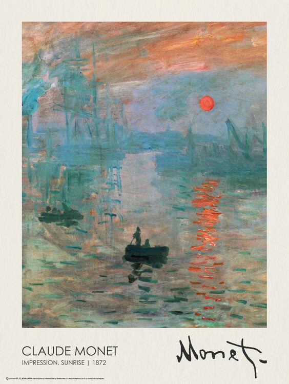 Impression, Sunrise (1872), Claude Monet Poster, Plakat, 45 × 60 cm