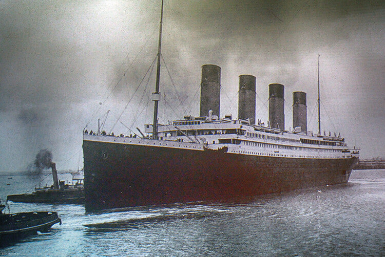 Titanic old photo Poster, Plakat, 91.5 × 61 cm
