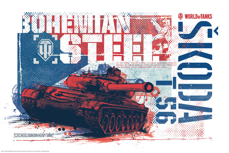 World of Tanks - Bohemian Steel Poster, Plakat, 91.5 × 61 cm