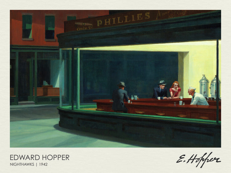 Nachtschwärmer, Edward Hopper Poster, Plakat, 40 × 30 cm