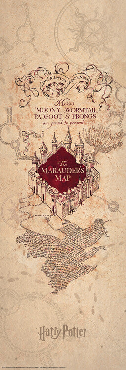 Harry Potter - The Marauder's Map Poster, Plakat, 53 × 158 cm