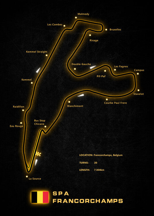 Leinwand Poster, Bilder SPA Francorchamps, 65 × 90 cm