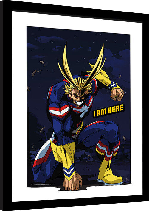 My Hero Academia - All Might Gerahmte Poster, Bilder, 34.3 × 44.5 cm