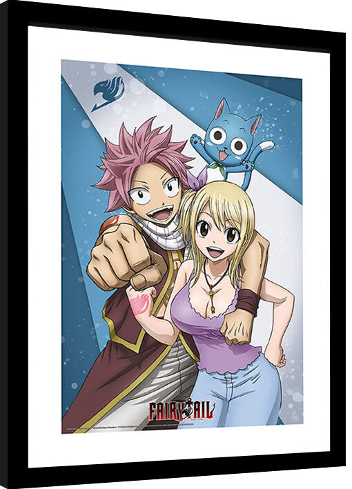 Fairy Tail - Nutsu & Lucy Gerahmte Poster, Bilder, 34.3 × 44.5 cm