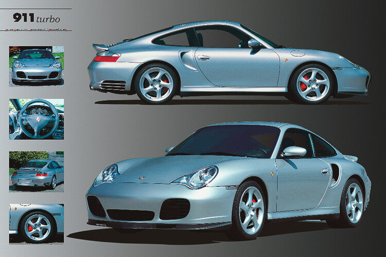 Porsche 911 Turbo Poster, Plakat, 91.5 × 61 cm