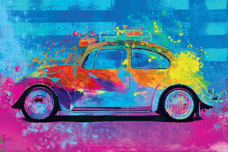 Splash Buggy Beetle Poster, Plakat, 91.5 × 61 cm