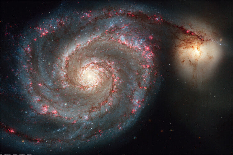 Whirlpool-Galaxie (M51) - NASA-Aufnahme Poster, Plakat, 91.5 × 61 cm