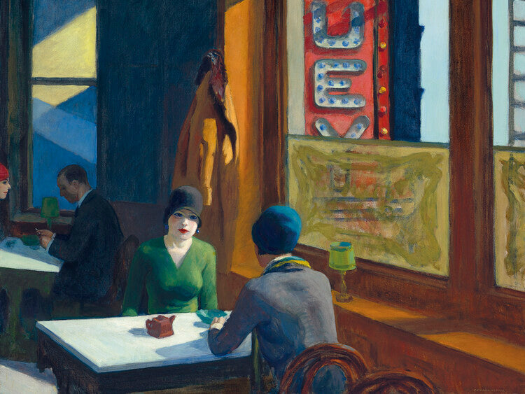 Leinwand Poster, Bilder Chop Suey, Edward Hopper, 80 × 60 cm