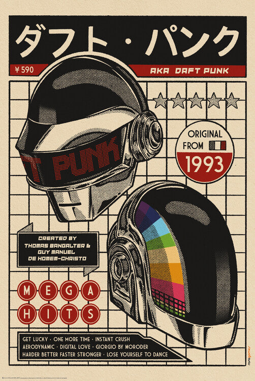 Duo Daft Punk Poster, Plakat, 61 × 91.5 cm