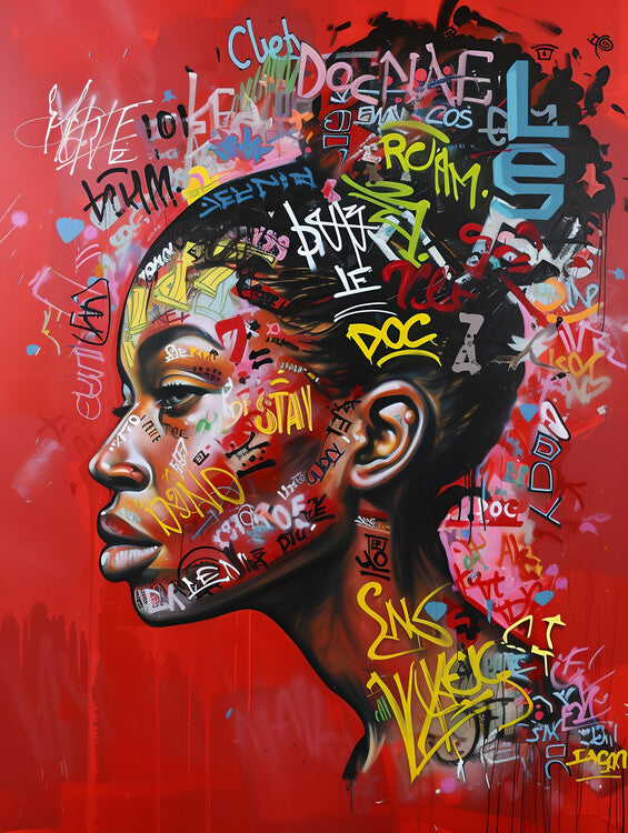Leinwand Poster, Bilder Trendy Face, 60 × 80 cm