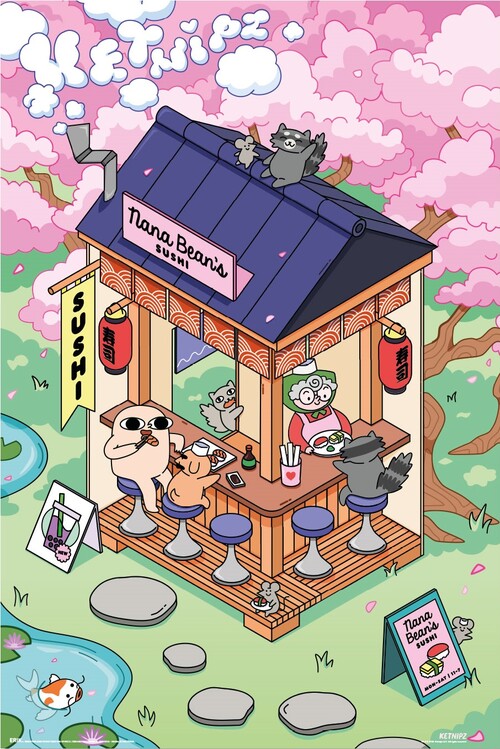 Ketnipz - Sushi Poster, Plakat, 61 × 91.5 cm