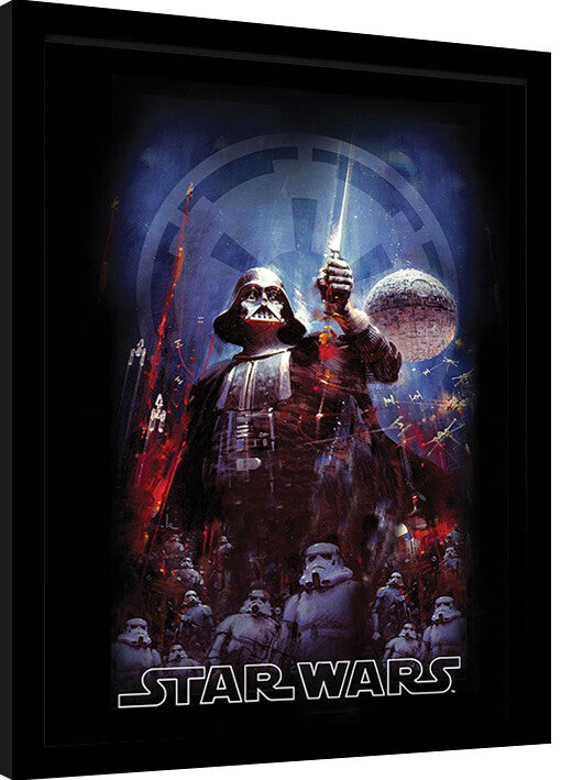 Star Wars - Empire Montage Gerahmte Poster, Bilder, 34.3 x 44.5 cm